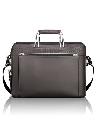 tumi leather briefcase sale