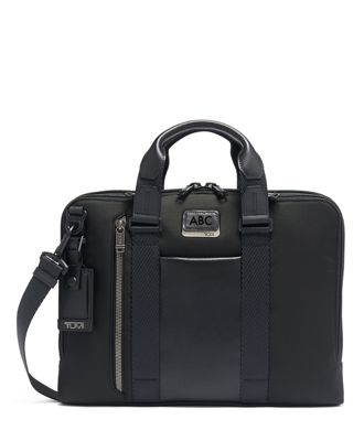 tumi black briefcase