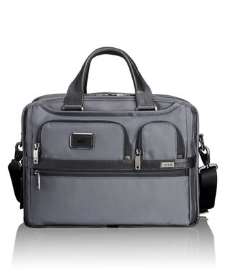 tumi alpha 2 compact large screen laptop briefcase