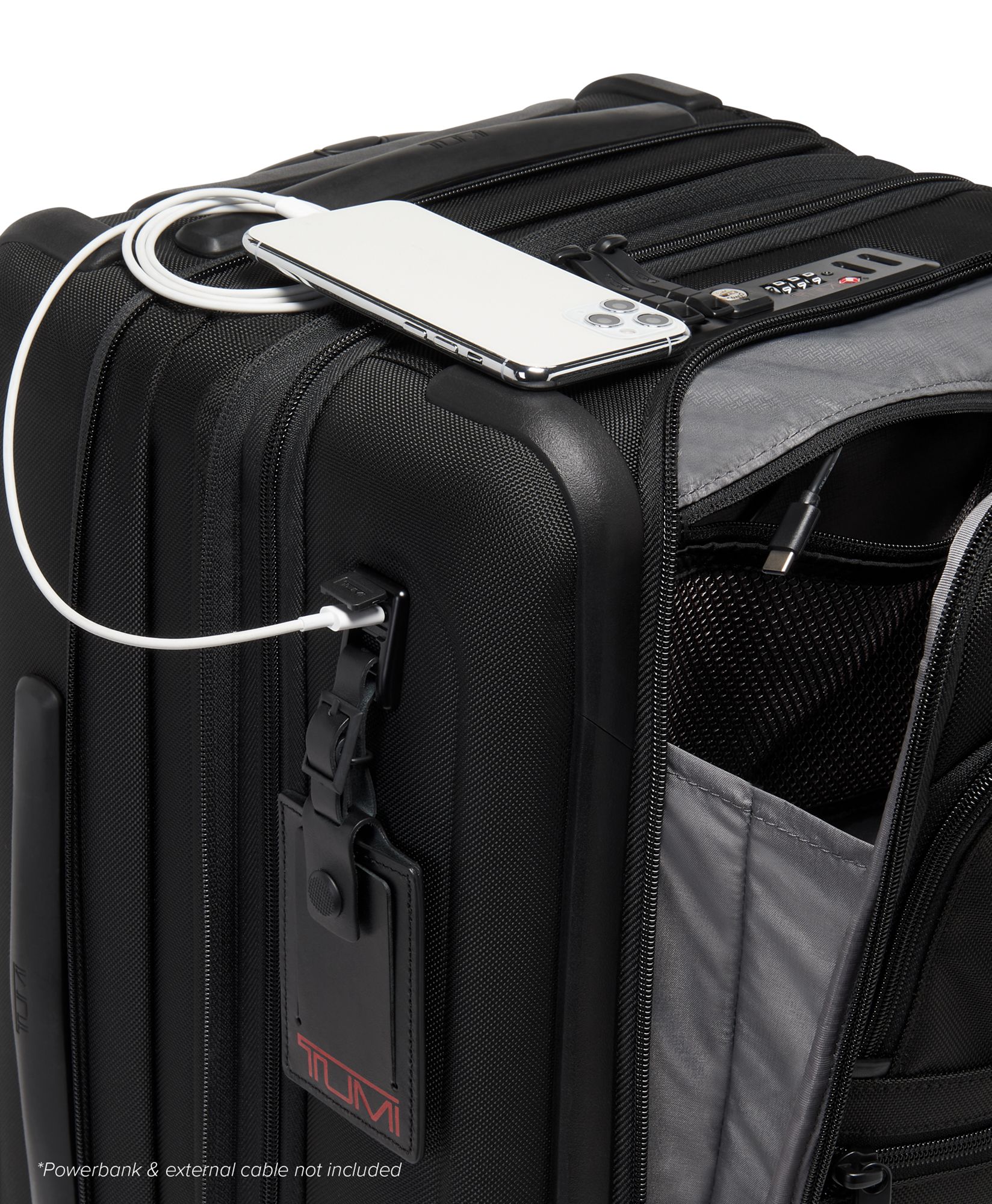 International Expandable 4 Wheeled Carry-On with USB port