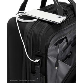 กระเป๋าเอกสารแบบล้อลาก Deluxe 4 Wheeled Laptop Case Brief BLACK - medium | Tumi Thailand