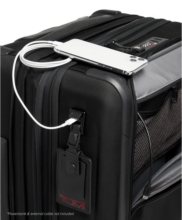 Black Continential Dual Access 4 Wheeled Carry-On