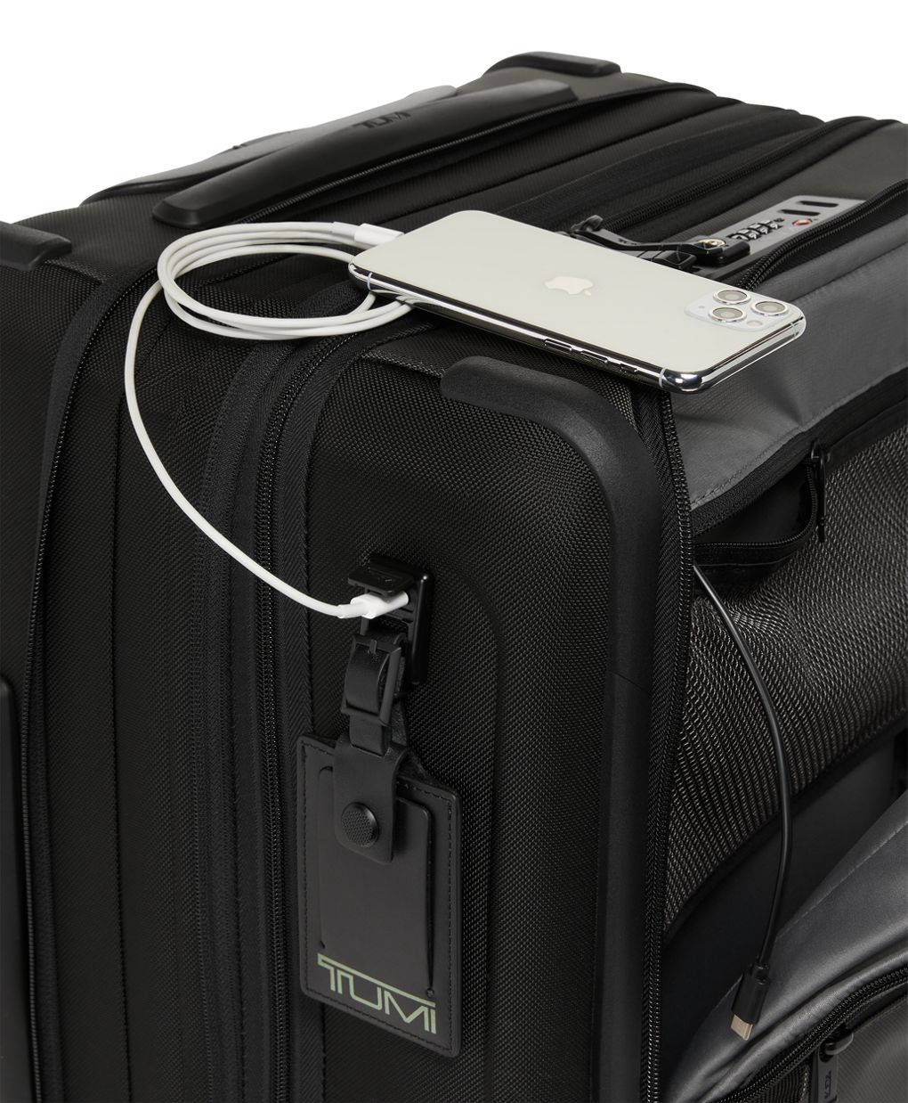 Tumi luggage store with charger