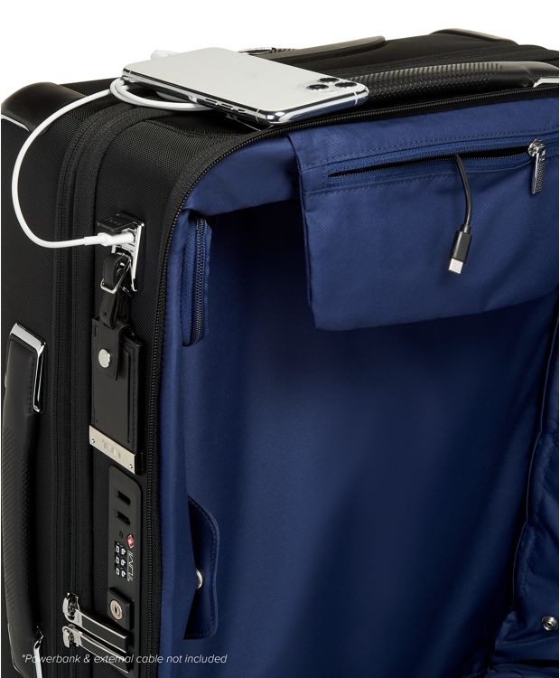 Black Continental Dual Access 4 Wheeled Carry-On