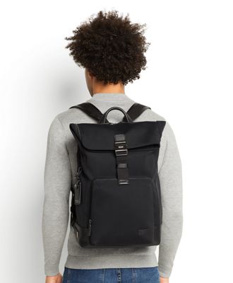 tumi harrison oak roll top backpack