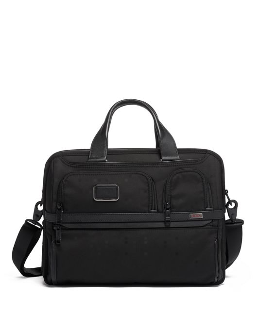 Expandable Organizer Laptop Brief in Black