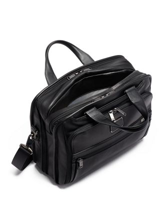 tumi leather computer bag