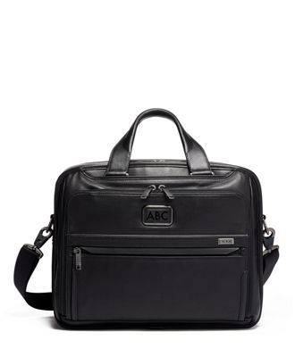 tumi leather briefcase sale