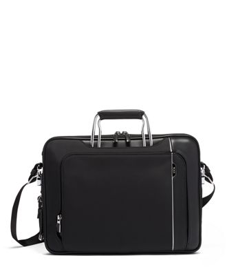 tumi grey briefcase