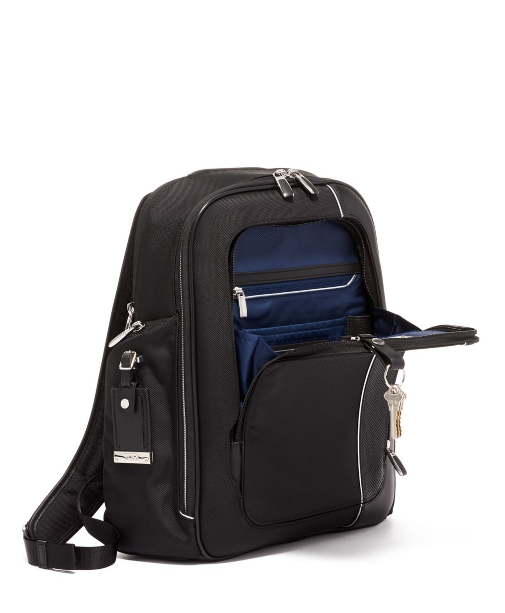 Tumi Arrive Black Leather Larson Backpack