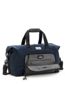 Double Expansion Satchel in Navy/Grey Side View