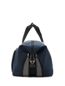 Double Expansion Satchel in Navy/Grey Side View
