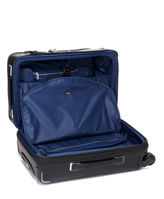 tumi leather carry on luggage