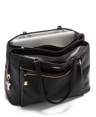 tumi leather tote