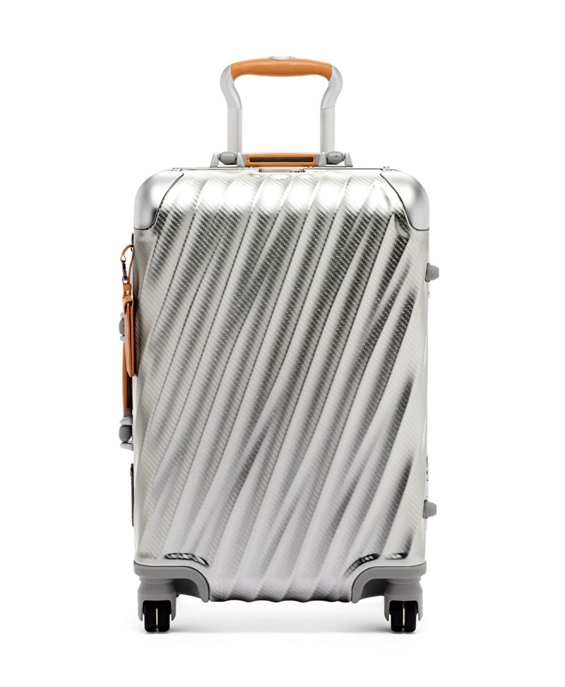 銀色紋理國際手提旅行箱