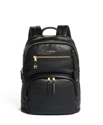 tumi backpack women leather