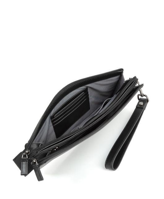 DOUBLE ZIP CLUTCH BLK SMOOTH - large | Tumi Thailand