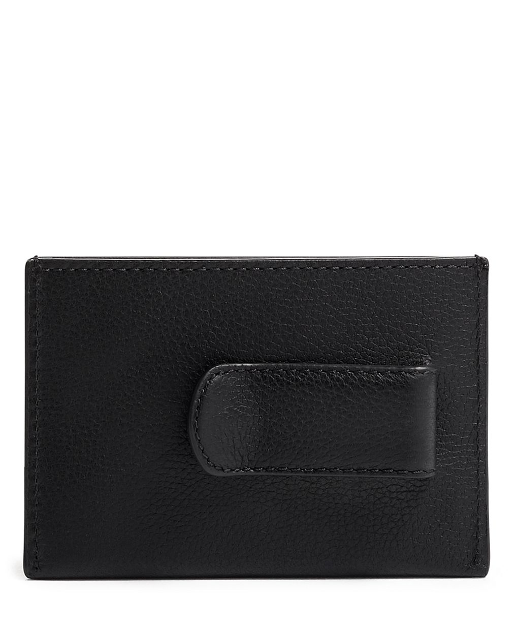 SIGNATURE MONEY CLIP HOLDER in Genuine Leather Grey