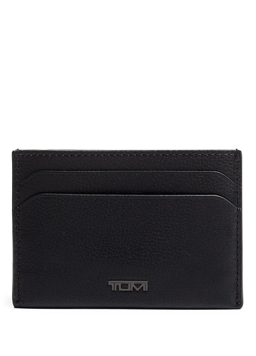 TUMI - Alpha Money Clip Card Case Wallet for Men - Anthracite/Brown