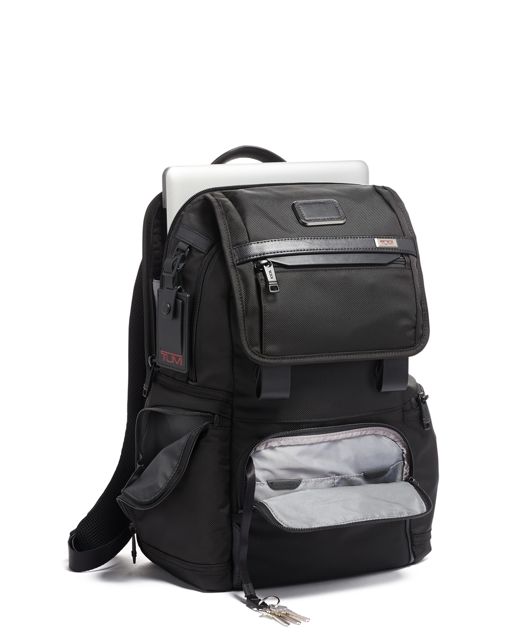กระเป๋าเป๋สะพายหลัง Flap Backpack BLACK - large | Tumi Thailand