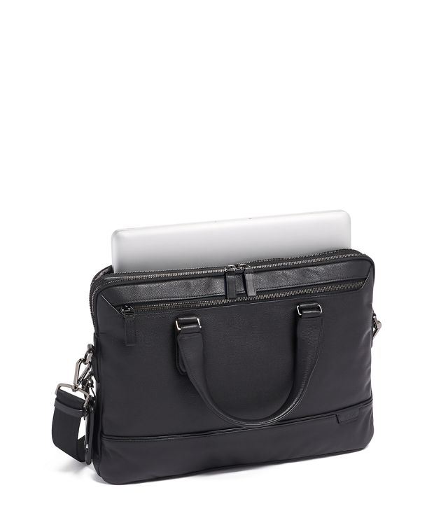 Black  Leather Sycamore Slim Brief Leather