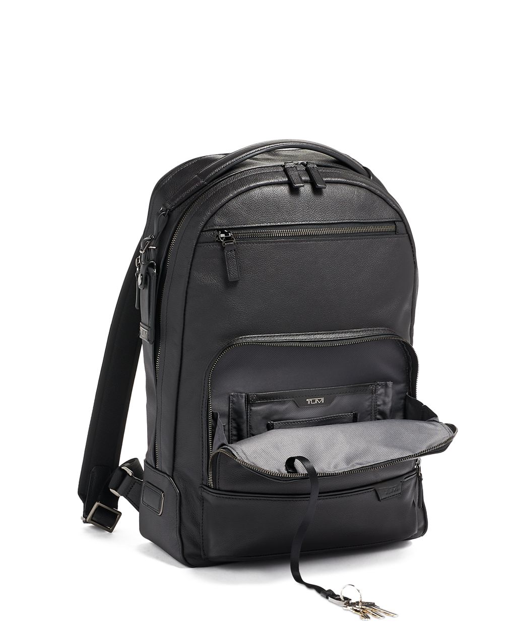 Tumi harrison store leather backpack