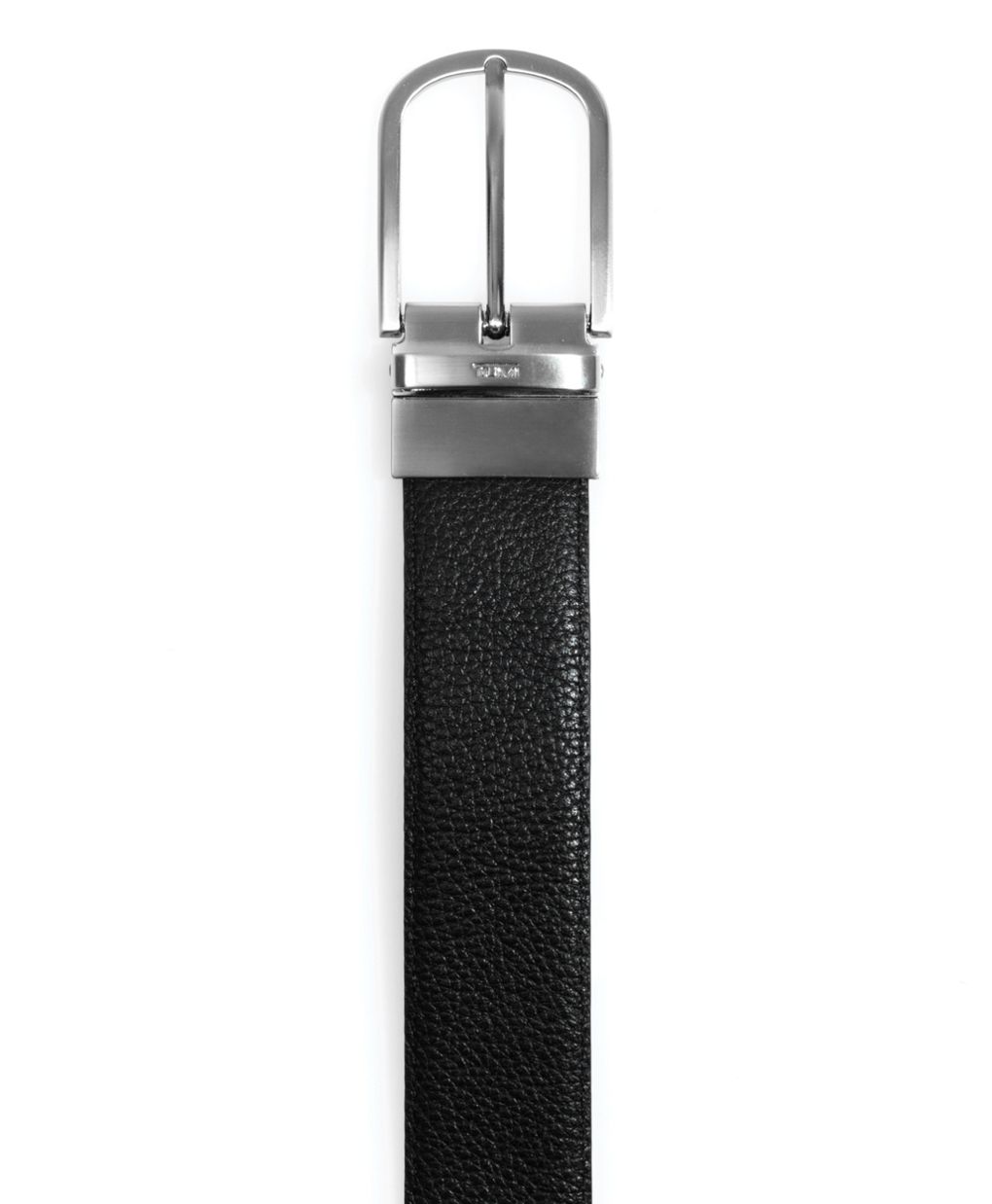 Leather Belt With a Textured Buckle in Black Color -  Hong Kong