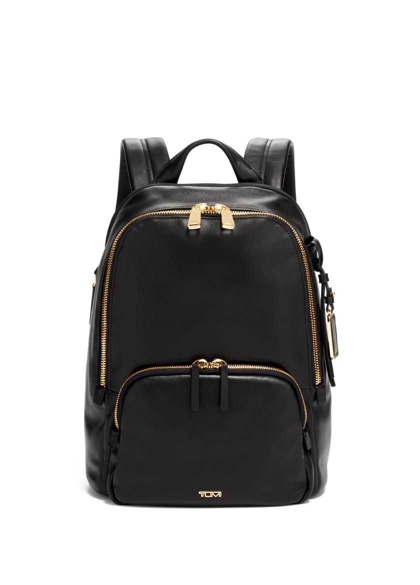 Black Leather Backpack Women | tyello.com