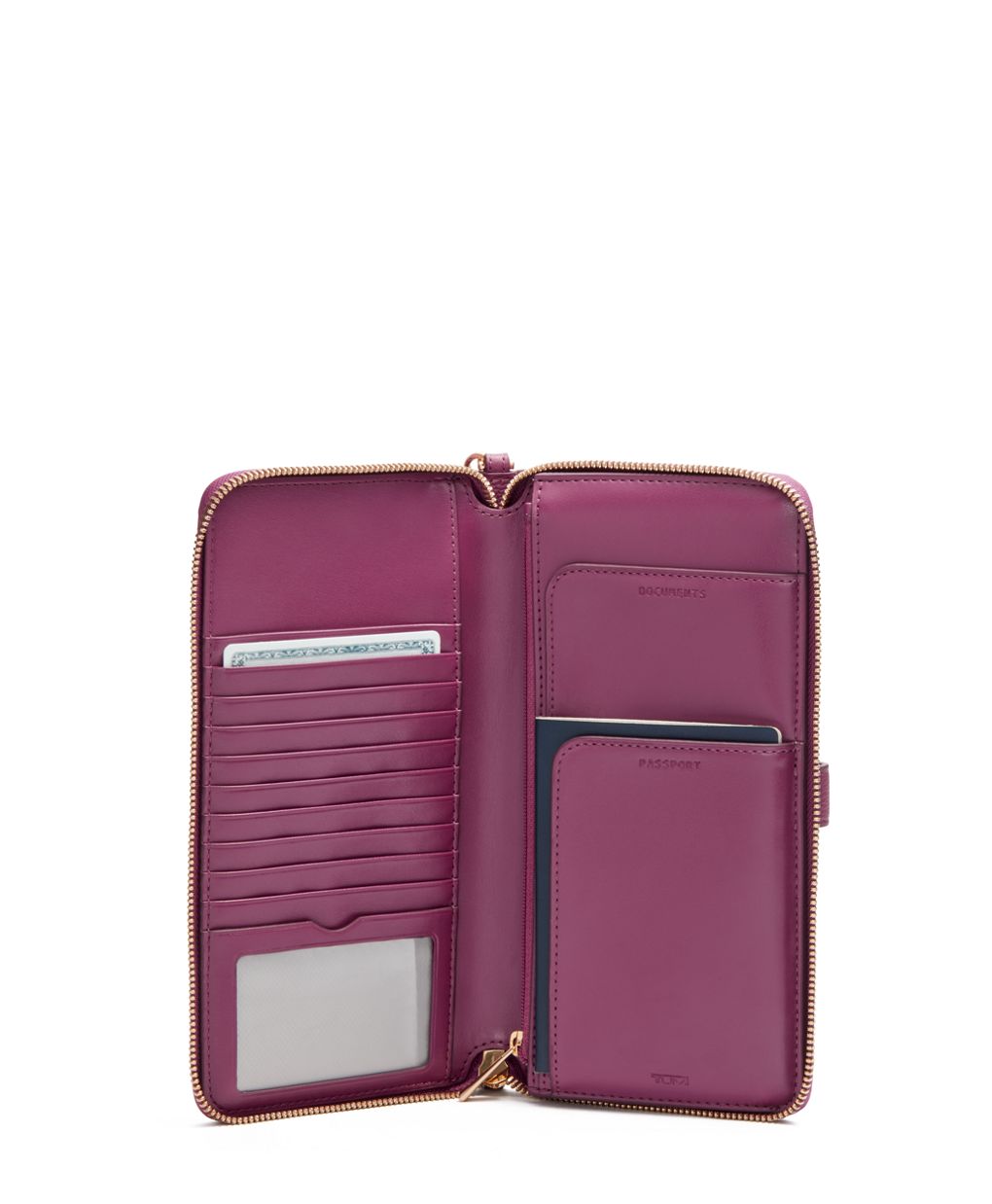 TUMI Belden Travel Wallet In Dark Mauve 135511-8484