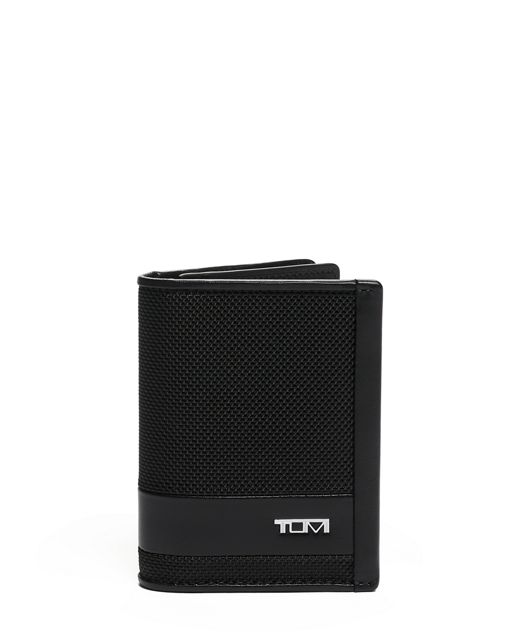 GUSSETED CARD CASE Black - large | Tumi Thailand