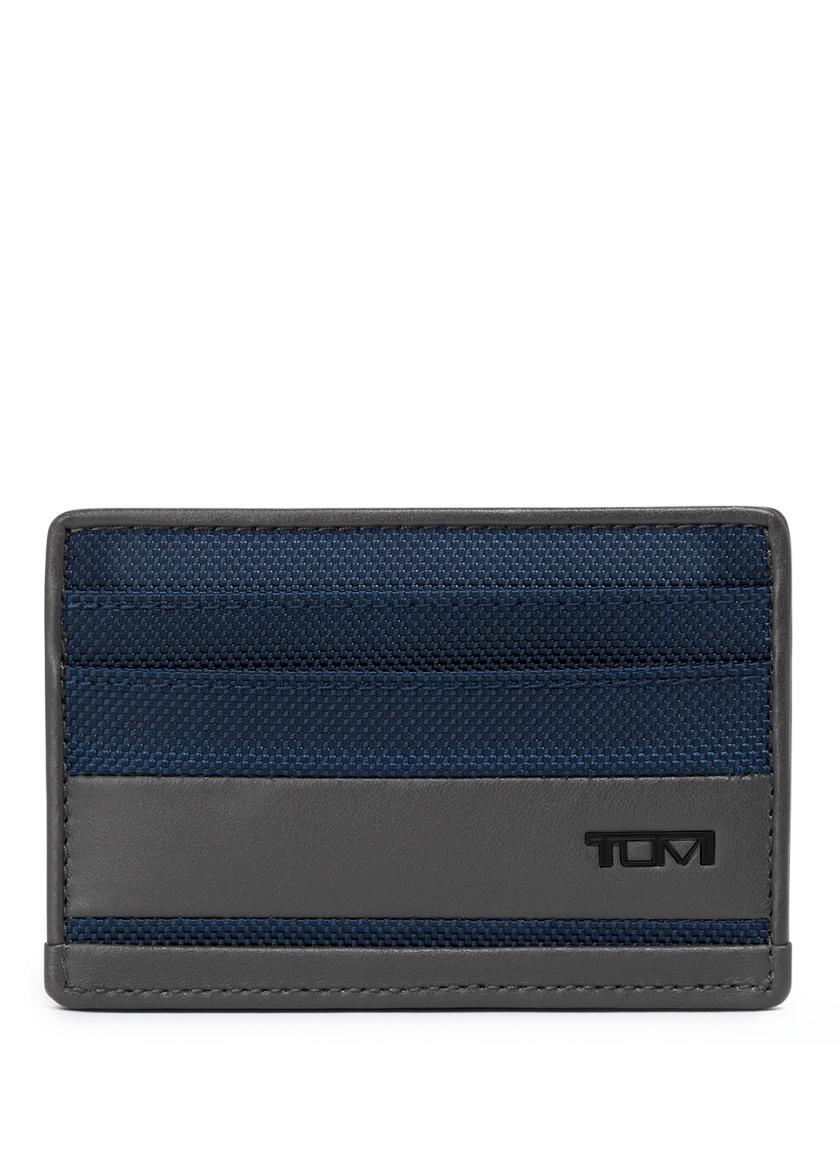 TUMI Monogram Jacquard Fabric Zip Around Coin Purse & Card Holder Black