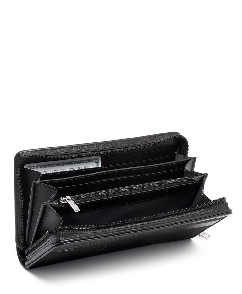 Tumi Nassau Zip-Around Travel Wallet Black Smooth