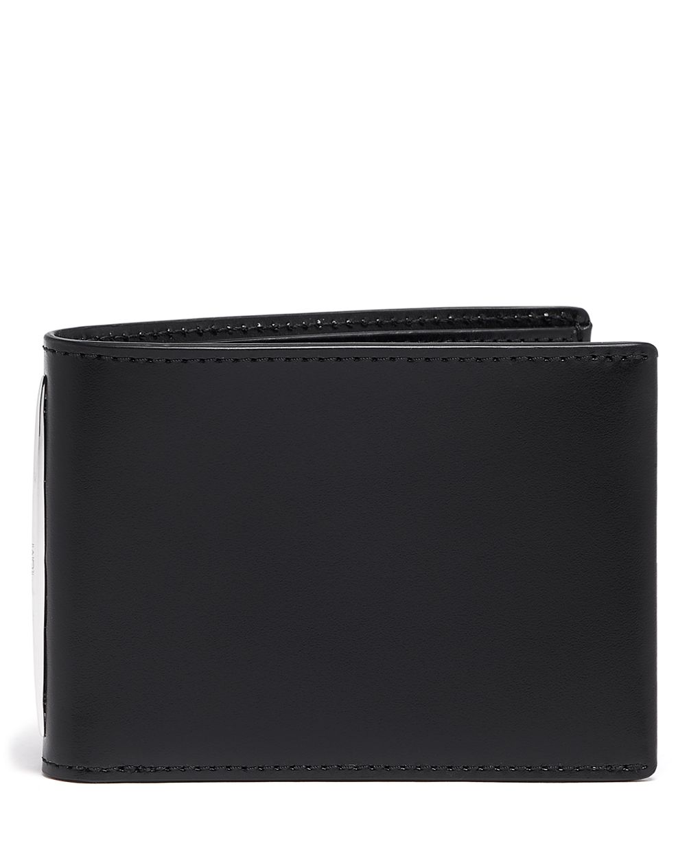 Tumi black shop leather wallet