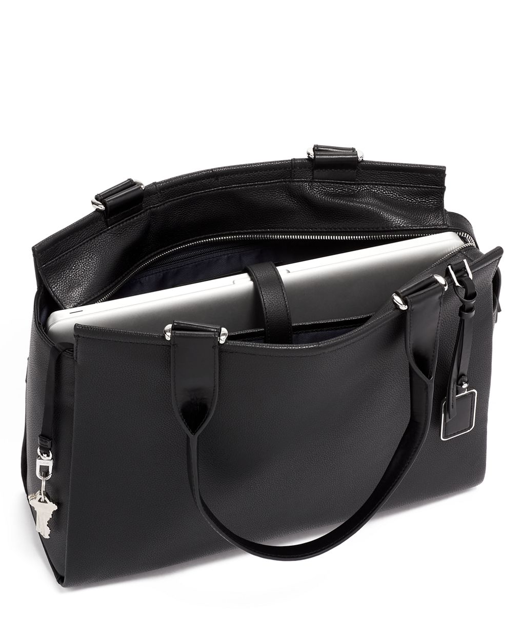 Ella tote bag in black leather