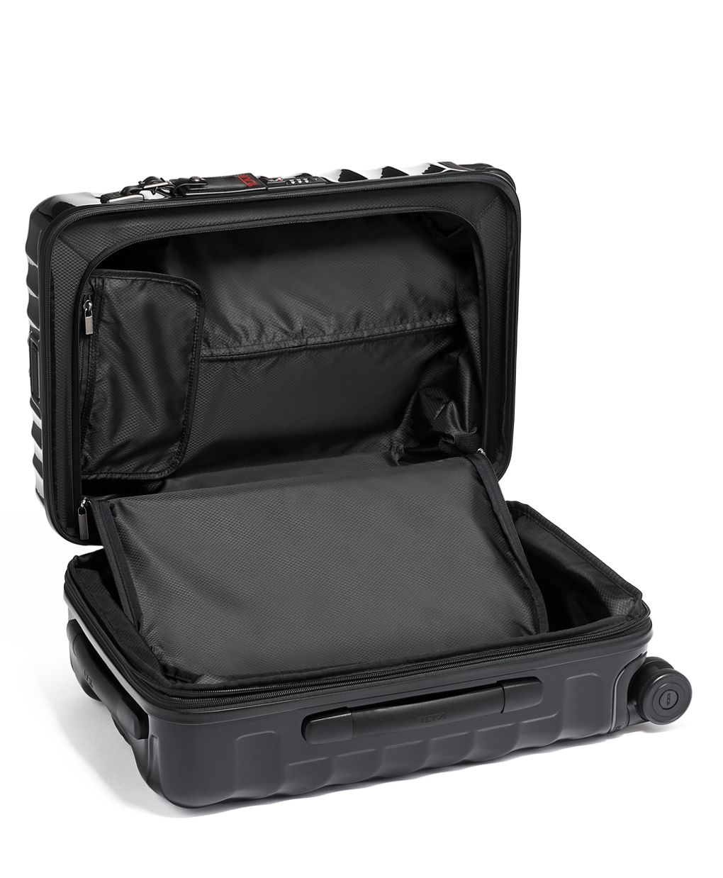 VÄRLDENS Carry-on bag with wheels, black, 13 ½x7 ¾x21 ¼/1014 oz