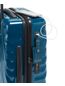 International Expandable 4 Wheeled Carry-On in Dark  Turquoise Side View