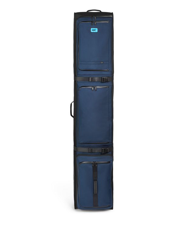 海軍藍2輪化學/滑雪板旅行袋