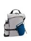 Kiri Roll Top Backpack in Grey/Dark  Turquoise Side View