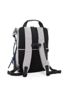 Kiri Roll Top Backpack in Grey/Dark  Turquoise Side View
