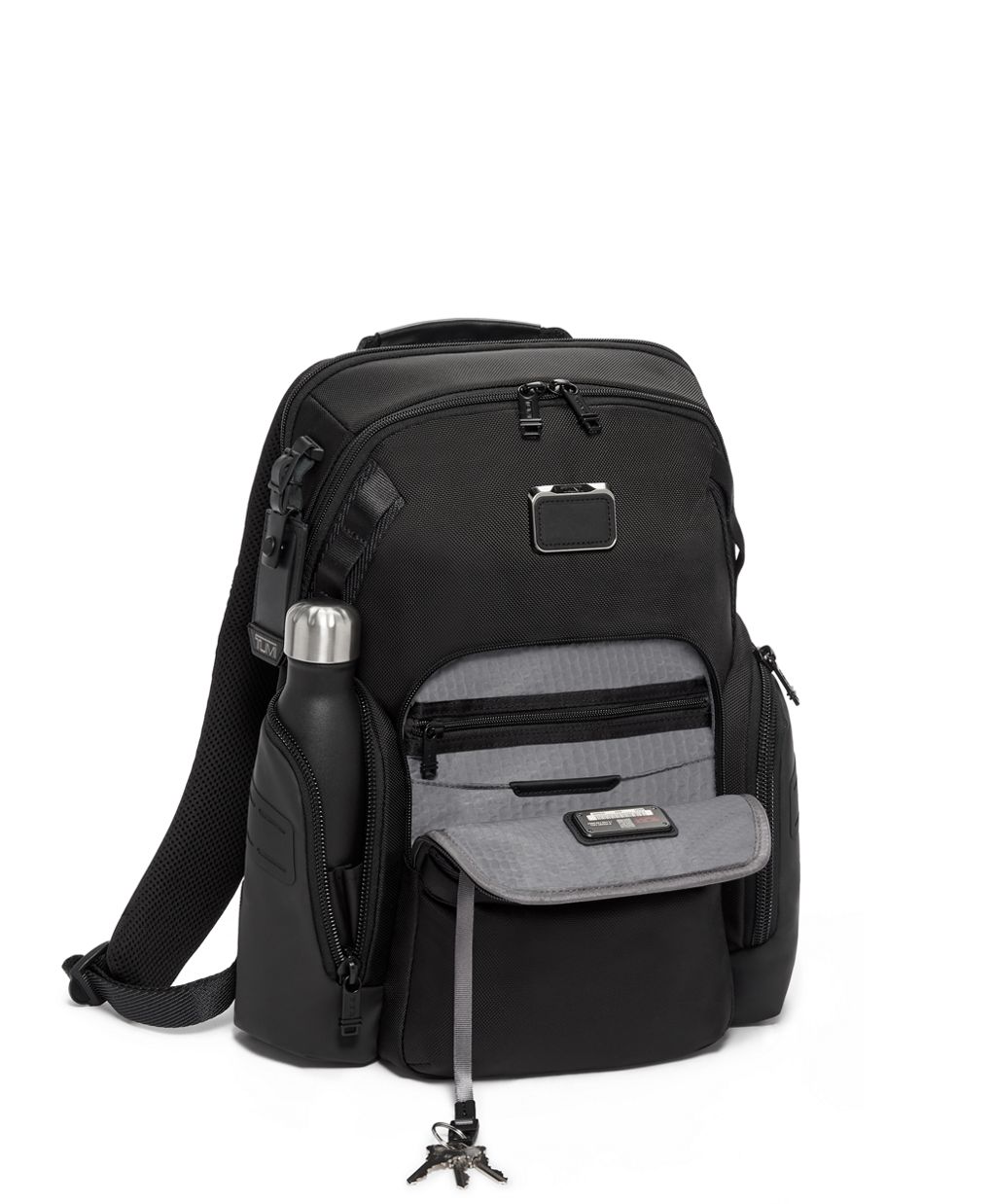 Tumi backpack 2025 water bottle