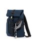 Logistics Flap Lid Backpack in Navy Side View