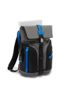 Logistics Flap Lid Backpack in Grey/Blue Side View