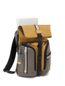 Logistics Flap Lid Backpack in Golden  Brown Side View