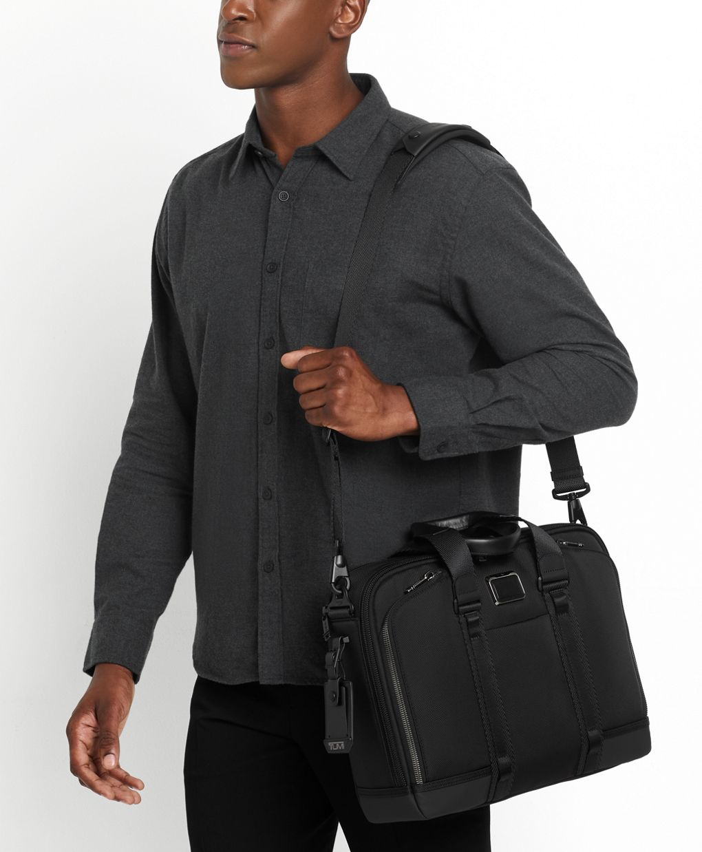 Tumi on sale canvas briefcase