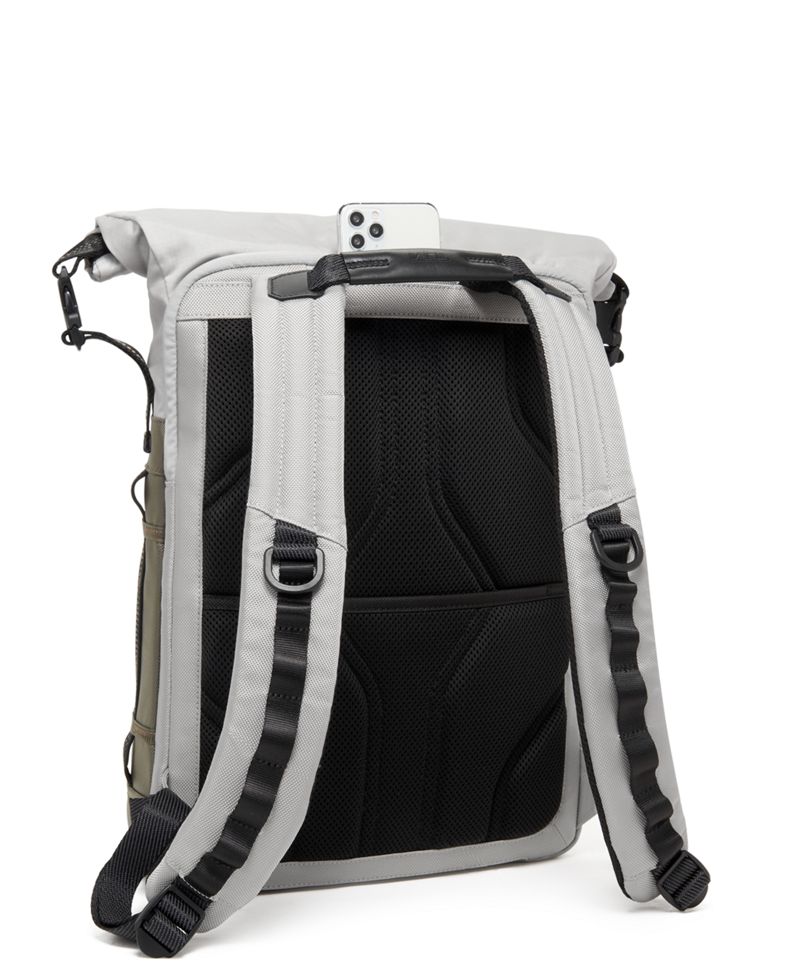 Grey Ally Roll Top Backpack