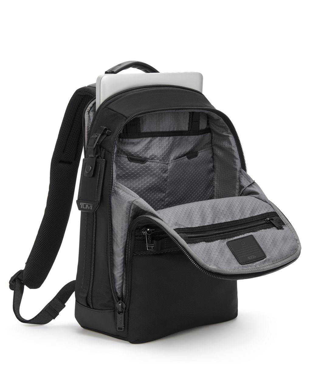 Split Money Check Mens Backpack (Grey/Black)