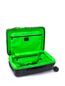 International Expandable 4 Wheeled Carry-on in Black  Green Side View