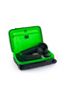 International Expandable 4 Wheeled Carry-on in Black  Green Side View
