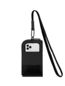 Card Pouch Lanyard in Black/Black Side View