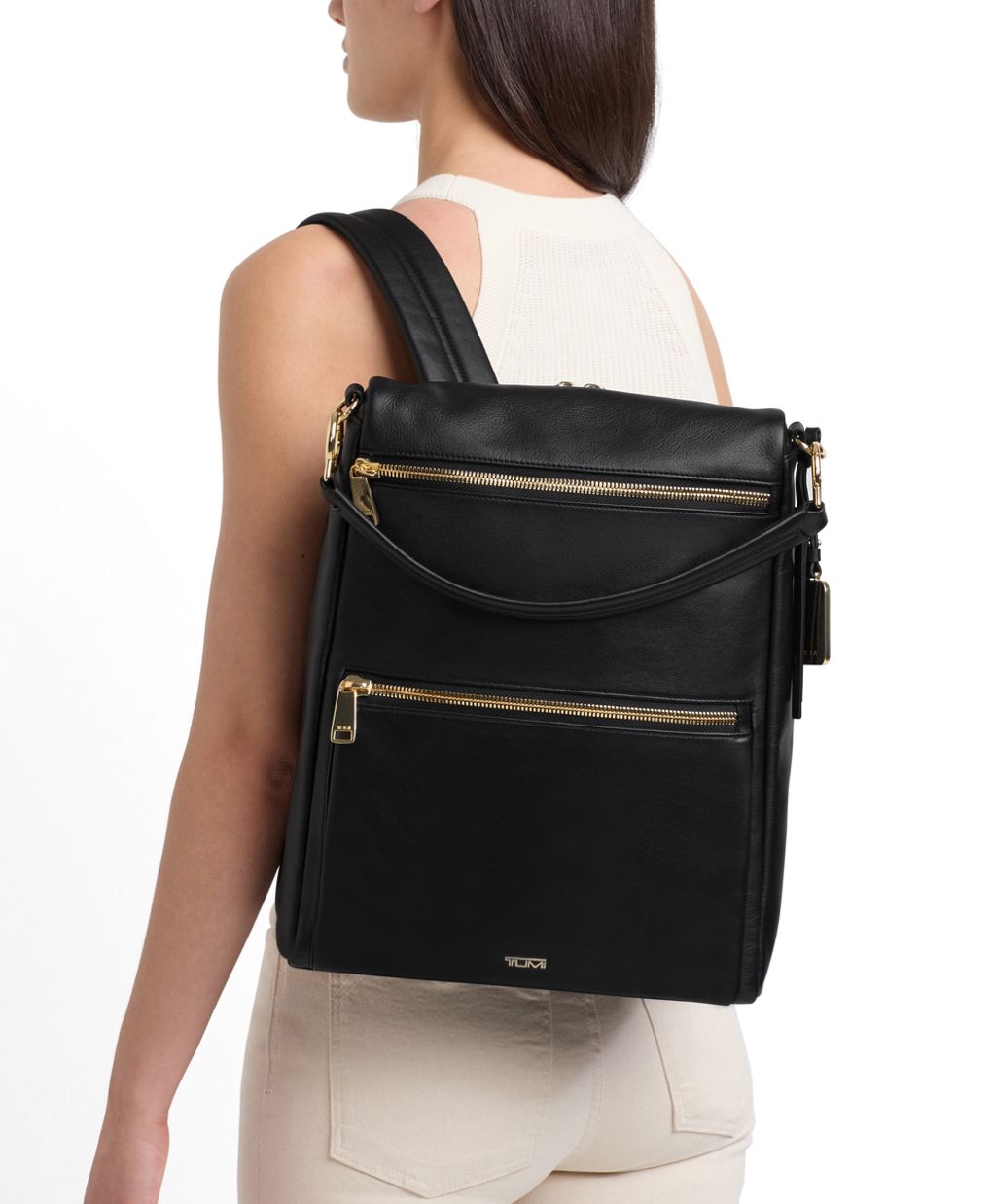 Tumi leather backpack sale hot sale